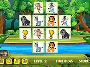 Animal Babies Memory Match Puzzle Game