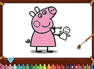 Peppa Pig Family Coloring Online Game